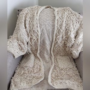 Anthropologie cream cardigan, one size.